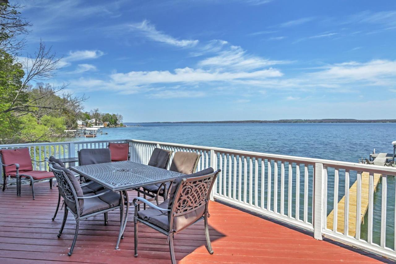 Waterfront Seneca Lake House Fire Pit And Boat Dock Geneva Zewnętrze zdjęcie